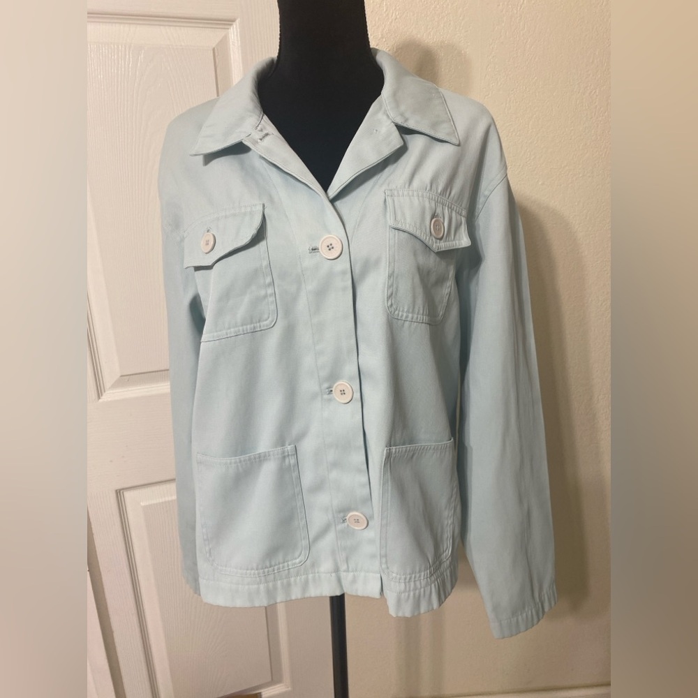 Vintage GAP Light Blue Women's Jacket oversized fit size XL - Picture 2 of 7